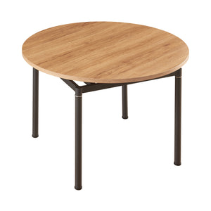 Spisebordssæt Hemnes 5 dele rund lysebrun [en.casa]