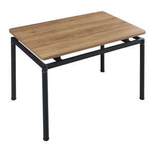 Spisebordssæt Hemnes 5-delt egetræslook/lysebrun [en.casa]