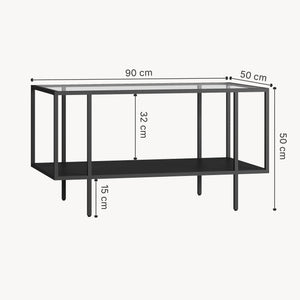 Sofabord Nynna 90x50x50 cm sort [en.casa]