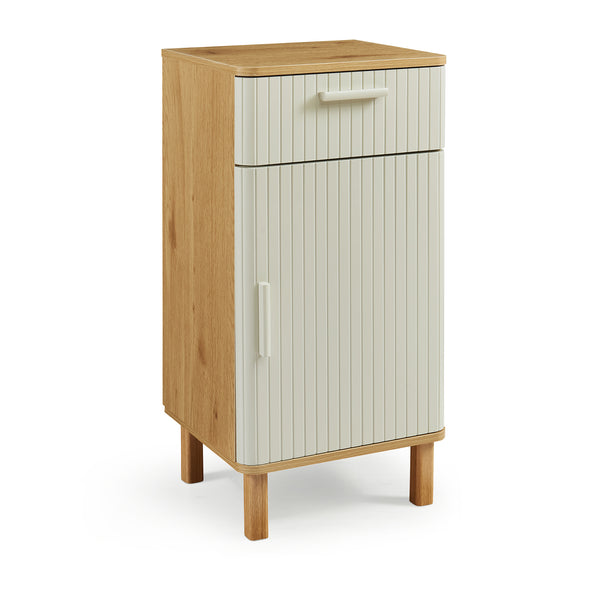 Badeværelsesskab Ferrersp 80x40x35 cm egetræslook/sandfarver [en.casa]