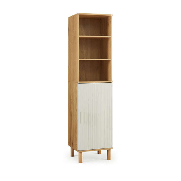 Højskab Ferrersp 160x42x35 cm egetræslook/sandfarver [en.casa]