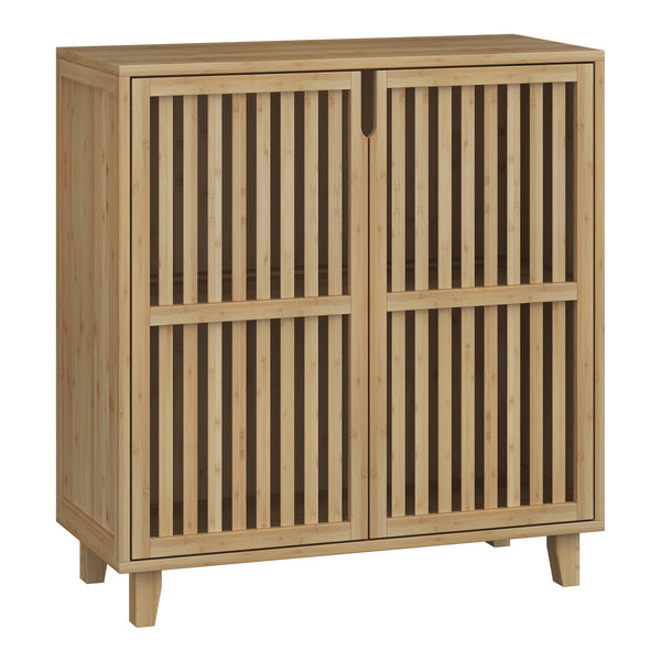 Sirgerg sideskab 77x72x33 cm naturlig bambus [en.casa]