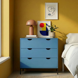Kommode Colwyn 78x80x40 cm Blå [en.casa]