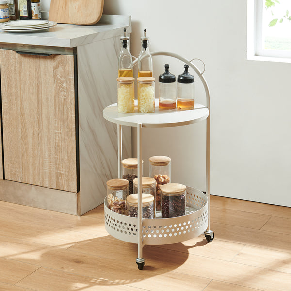 Serveringsvogn Jässaatka stål 76x40 cm grå [en.casa]
