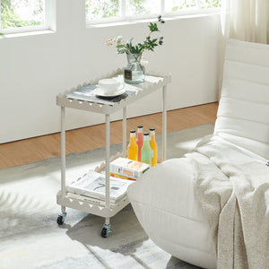 Serveringsvogn Bolmanralu 60x61x31 cm Grå [en.casa]