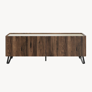 Tv-skab Trorlon 160x40x55 cm valnøddeoptik/travertin [en.casa]