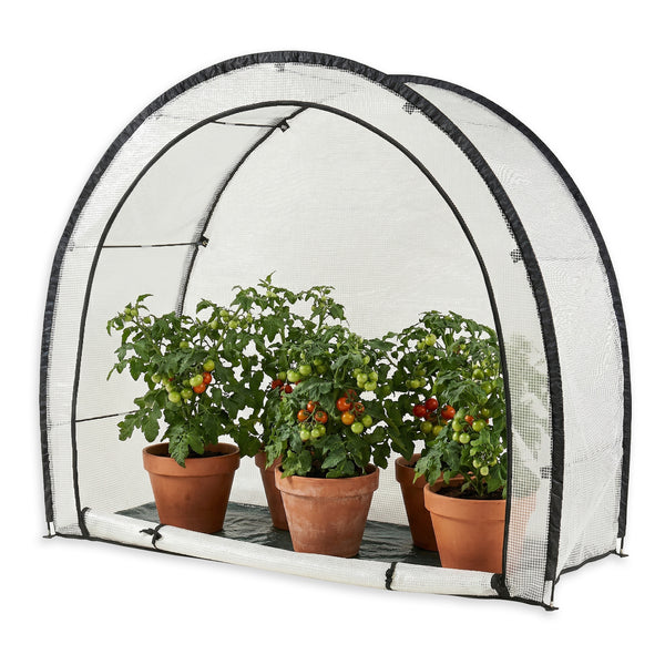 Tomatplantehus af folie Larshasas 180x80x170 cm Transparent [en.casa]