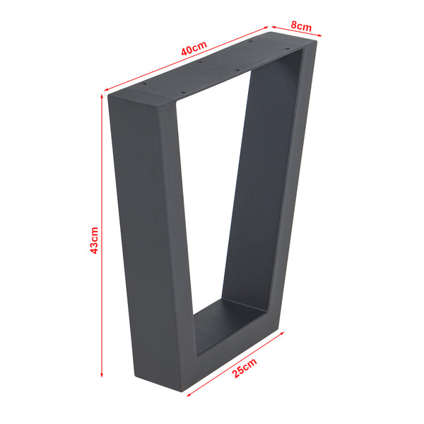 Bordstel 2 stk. sæt Lalling Sort [en.casa]
