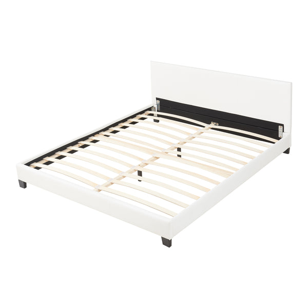 Kunstlæderseng Albacete 160x200cm Hvid Corium