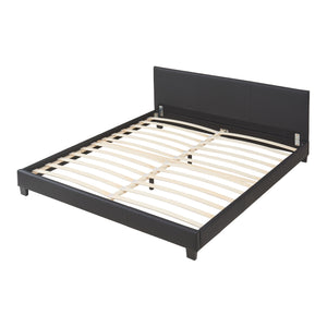 Kunstlæderseng Albacete 160x200cm sort Corium