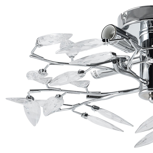 [lux.pro]® Loftlampe Kira - 4 x E14 - krom / sølv