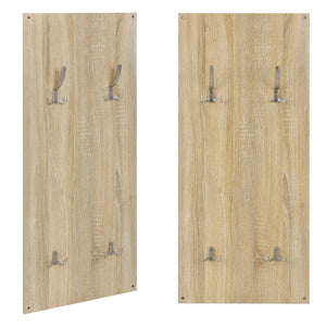 [en.casa]® Forstue møbler - Opbevaringsplade med spejl og skoskab - Sonoma eg optik