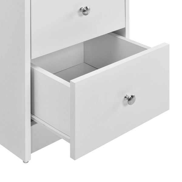[en.casa]® Skrivebord 120 x 49 x 72 cm 3 Opbevaring  3 Skuffer Hvid