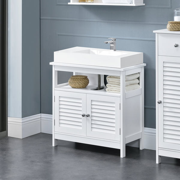  [en.casa]® Underskab til håndvask - 60x60x30cm - hvid