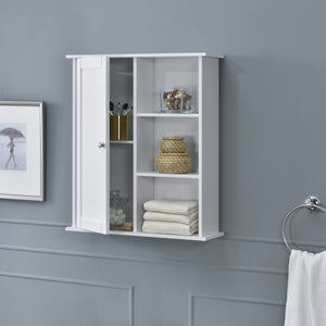 [en.casa]® Vægskab till badeværelse - 71x60x18cm - hvid