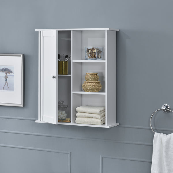 [en.casa]® Vægskab till badeværelse - 71x60x18cm - hvid