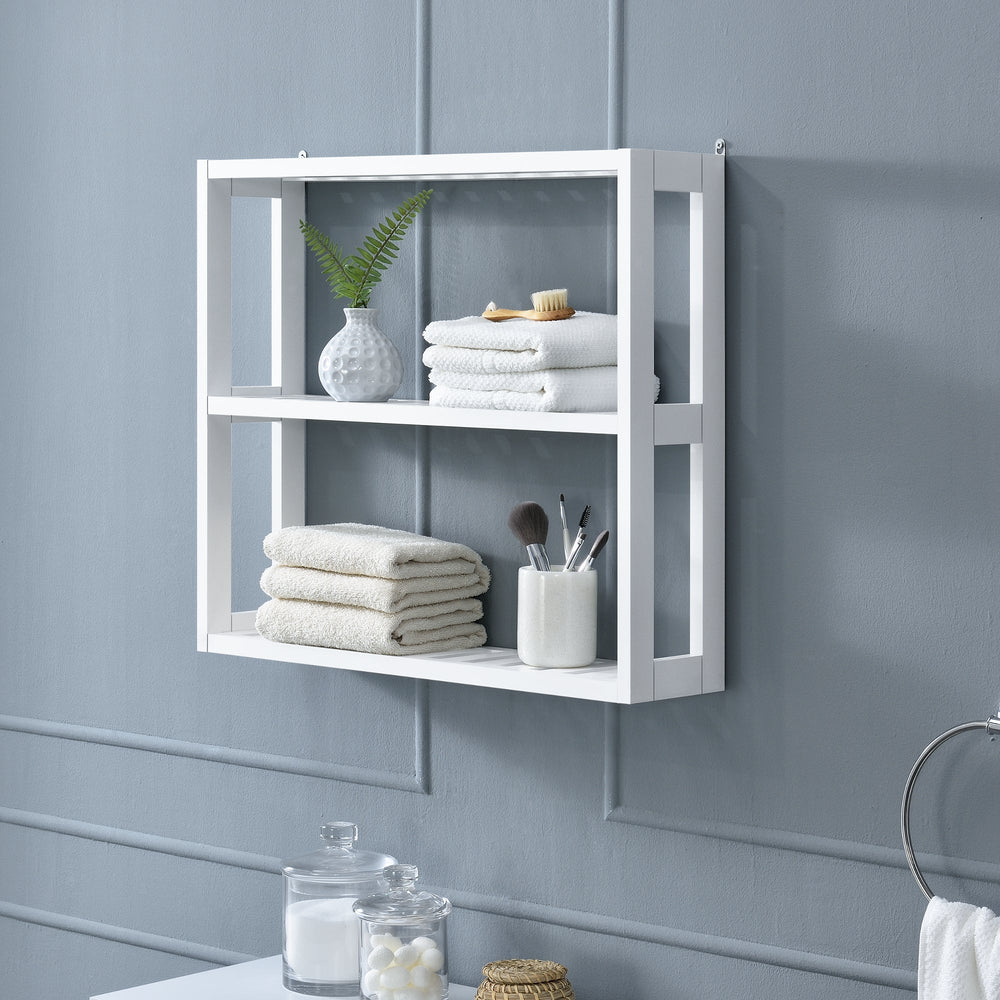 Badeværelsesskab Anderlecht 54x60x15 cm reol med 3 hylder hvid en.casa - premiumXL
