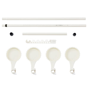[en.casa]® Teleskopisk plante stativ - pulverlakeret metal - 110-305cm - hvid