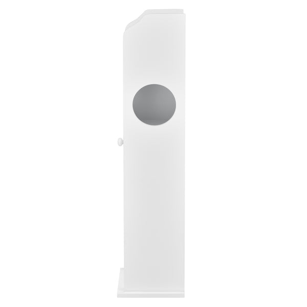[en.casa]® badeværelsesskab - Toiletpapirholder - 78x20x18cm - hvid - MDF