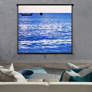 [in.tec] Projektorlærred-Projektorskærm - 113 inch / 287 cm - 213x216x6cm - HD / 3D - PVC belægning - Gain: 1,1