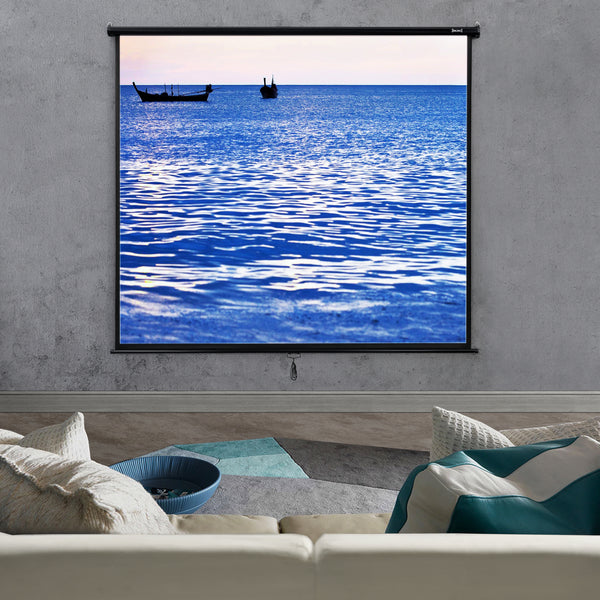 [in.tec] Projektorlærred-Projektorskærm - 113 inch / 287 cm - 213x216x6cm - HD / 3D - PVC belægning - Gain: 1,1