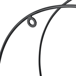 [en.casa] Rund Væghylde - 2 hylder - 35x12x35cm - metal - træ - sort