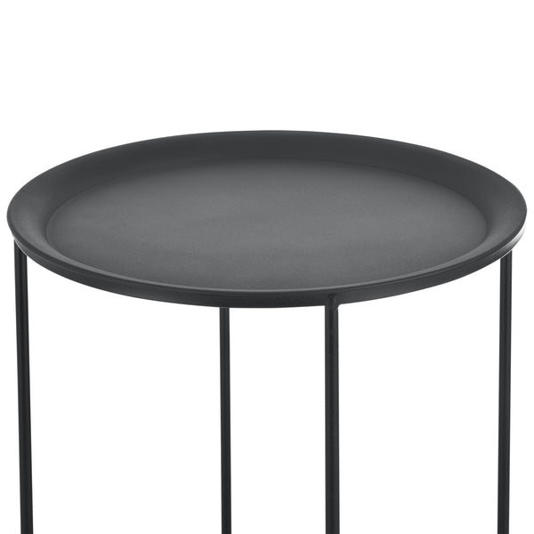  [en.casa] Sofabord sæt - 3 stk. - 45x30cm/50x35cm/55x40cm - metal - sort