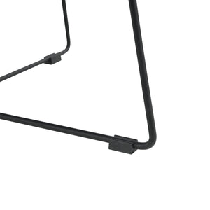 [en.casa] Sofabord - 40xØ60cm - tekstil/metal - grå/sort