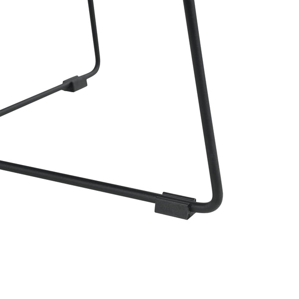 [en.casa] Sofabord - 40xØ60cm - tekstil/metal - grå/sort