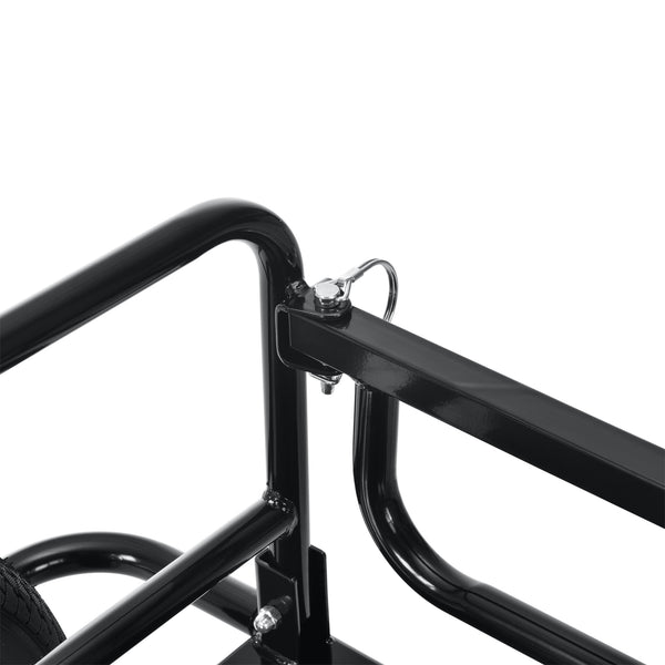 [pro.tec]® Cykelanhænger til transport - trailer til cykel - bærekapacitet: 40 kg - kollisionsbeskyttelse - 130x72x49cm - sort