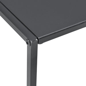 [en.casa]® Sofabord / Sideboard Ulrika sæt med 2-metal-40x40x40cm-35x35x35cm-modstandsdygtig mod ridser-sort-matt