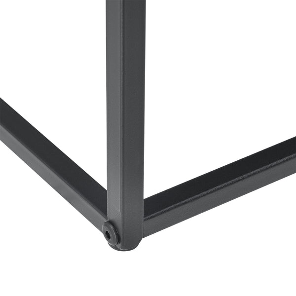 [en.casa]® Sofabord / Sideboard Ulf-sæt med 2-metal-70x30x30cm-60x25x25cm-modstandsdygtig mod ridser-sort-matt