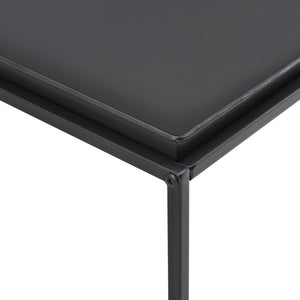 [en.casa]® Sofabord / Sideboard Ulla-metal-47x100x50cm-modstandsdygtig mod ridser-sort-matt