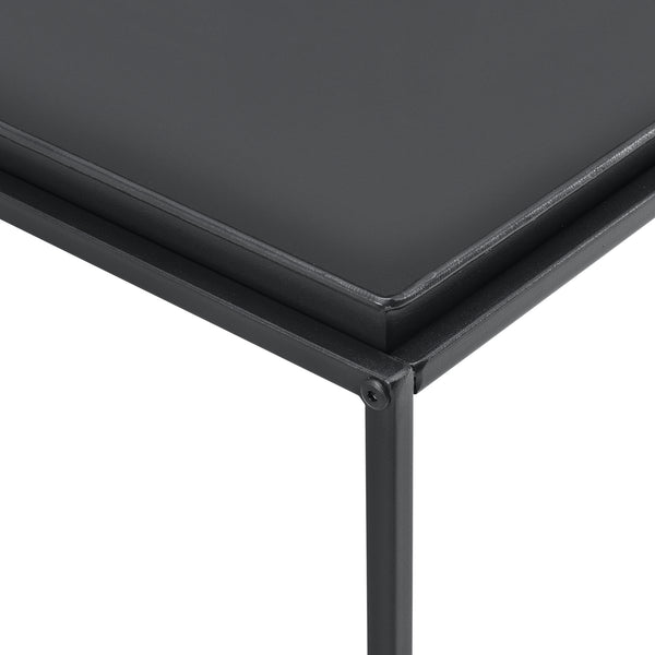 [en.casa]® Sofabord / Sideboard Ulla-metal-47x100x50cm-modstandsdygtig mod ridser-sort-matt