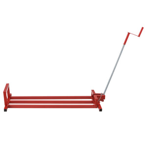 [pro.tec] ® Sammenklappelig motor kran-stål-max. belastning: 400 kg-115x51x91 cm trinløs justering-rød 