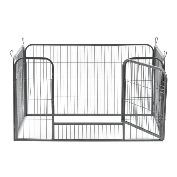 Hvalpebane 125x85x70 cm stål sølv pro.tec