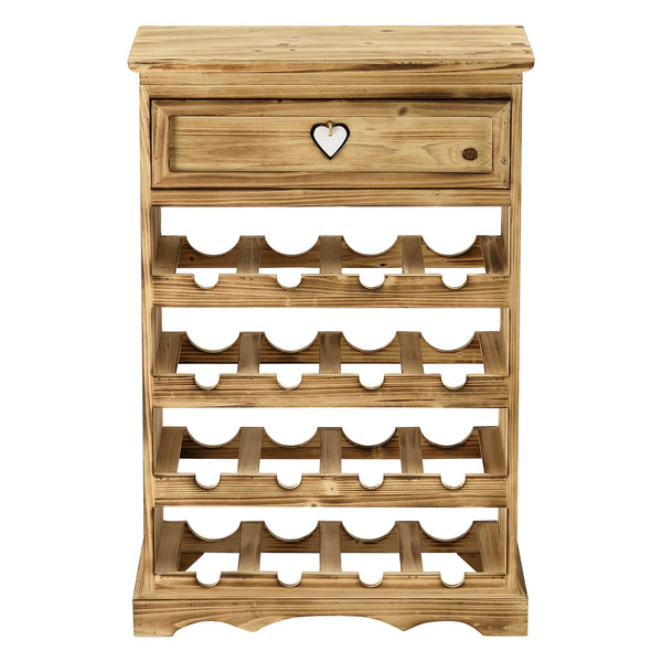 Vinreol Mosel 86x55x22 cm til 16 flasker med skuffe en.casa