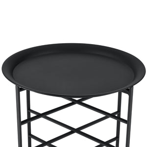 Sidebord Wiltz 40x40x53 cm metal sort en.casa
