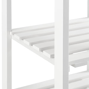 Serveringsvogn Biel 76x37x37 cm Vogn med skuffe MDF træ farver/hvid en.casa