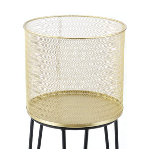 Urtepottestativ Menen 2-delt sort-guld farvet en.casa