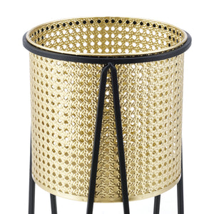 Urtepottestativ Musson 2-delt sort-guldfarvet en.casa