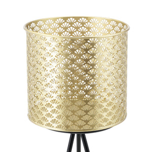 Urtepottestativ Mechelen 2-delt sort-guldfarvet en.casa