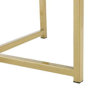 Sidebord Alavieska stålstel 50 x 42 cm guld en.casa