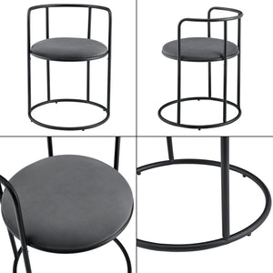 Bord med 2 stole Älvkarleby Black en.casa