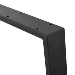 Kraftisried bordstel sæt af 2 55/70x72cm stål sort [en.casa].