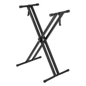 Keyboardstativ med skammel Højdejusterbar Sammenklappelig