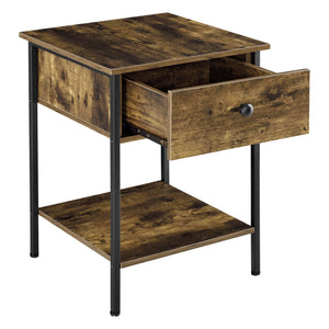 Sidebord Fagersta 40x40x55cm Mørkt træ en.casa