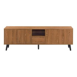 Tv-bord Hedemora 140x30x45,5 cm Mørkt træ en.casa