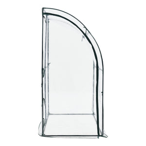 Vægdrivhus Juta 100x200x215cm PVC-film Transparent [en.casa]