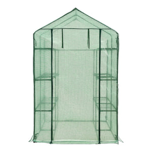 Drivhus Vale med hylder 120x170x194cm Grøn [en.casa].